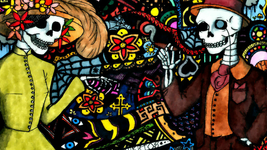 Calaveras celebrativas do Dia dos Mortos