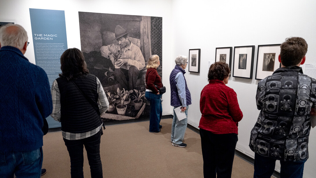 Edward Steichen and the garden, exhibition view. Courtesy of George Eastman Museum
