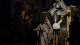 Joseph Wright of Derby, Alchimista in cerca della Pietra Filosofale, 1771. Derby Museum and Art Gallery, Derby, UK