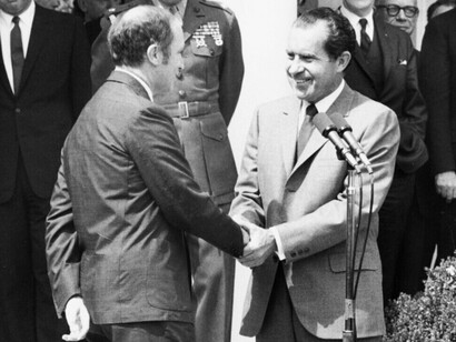 Prime Minister Pierre Trudeau and President Richard Nixon in 1969