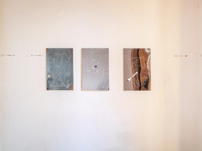 Rodolfo Díaz Cervantes and Marco Rountree, al alimón, exhibition view. Courtesy of Saenger Gallery