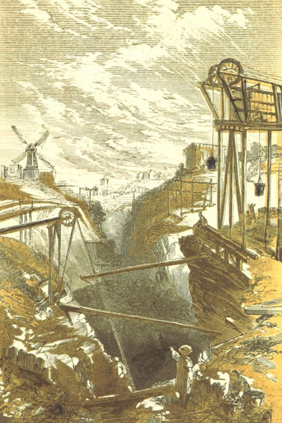 Mines of Danemora, ilustración de "Visit to Iceland and the Scandinavian North" (1853) de Ida Laura Pfeiffer