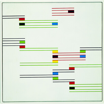 Alfredo Hlito, Chromatic Rhythms II, 1947. Oil on canvas, 69.9 x 70.2 cm. Colección Patricia Phelps de Cisneros. © Sonia Henríquez Ureña de Hlito