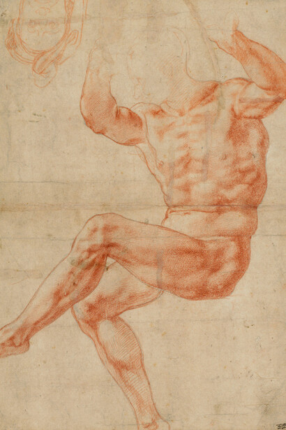 Michelangelo Buonarroti, Estudio de un joven desnudo para el profeta Daniel