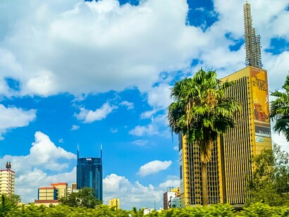 Modern buildings rising across Nairobi, symbolising the economic opportunities created by Kenya’s digital transformation