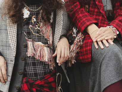 Classic tartan patterns styled for contemporary looks