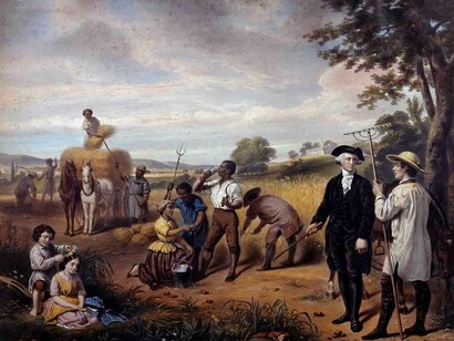 Junius Brutus Stearns- Washington entre los trabajadores del campo afroamericanos
