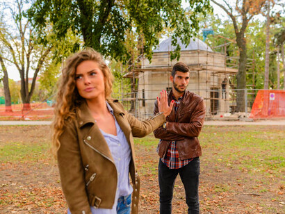 Caught in a moment of conflict, this couple's expressions reflect the complexities of bridging emotional and logical perspectives