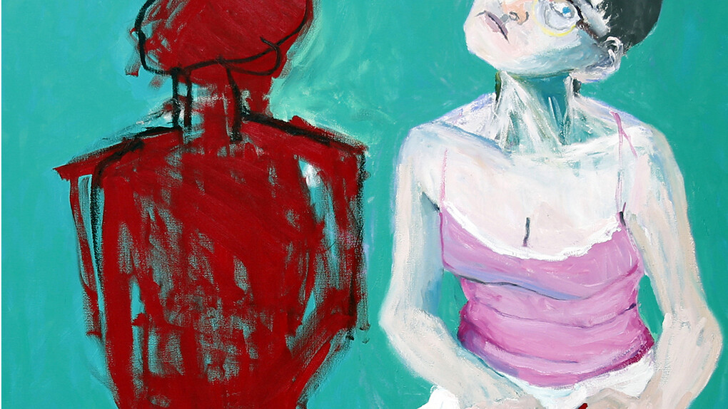 Lucy Jones, How did you get on this canvas (detail), 2013, Oil on canvas, 180 x 120 cm, 71 x 47 1/4 in, Image courtesy of Flowers Gallery, London and New York