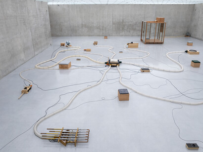 Tarek Atoui, exhibition view. Courtesy of the artist and Kunsthaus Bregenz. Photo by Markus Tretter