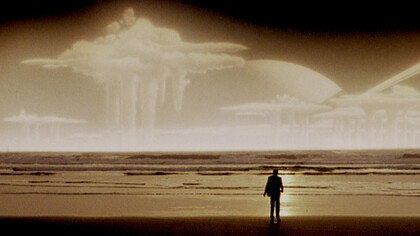 Una de las escenas finales de la película «The Quiet Earth»