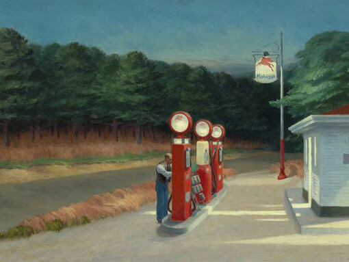 Edward Hopper, Gas, 1940, Öl auf Leinwand, 66,7 x 102,2 cm, The Museum of Modern Art, New York, Mrs. Simon Guggenheim Fund, 577.1943, © Heirs of Josephine Hopper / 2019, ProLitteris, Zurich, © 2019 Digital image, The Museum of Modern Art, New York/Scala, Florence