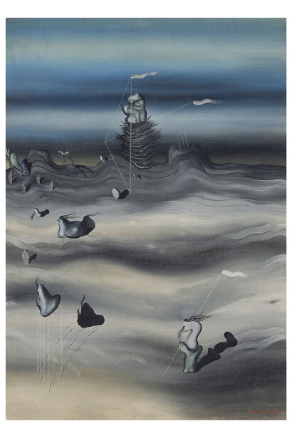 Tanguy, Sans Titre, 1927, 45¾x31⅞ inches, Nahmad Collection. Courtesy of Helly Nahmad Gallery