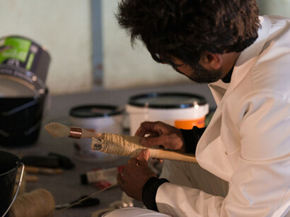 Nikhil Chopra, Drumsolo at the Mill, Exhibition view. Courtesy of Galleria Continua