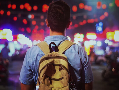 The streets of Shenzhen at night, China