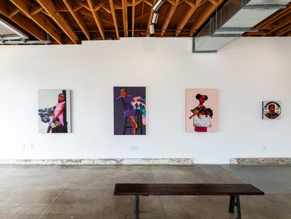 Floyd Strickland, Super Rich Kids, 2023, installation view. Courtesy the artist and Thinkspace Projects