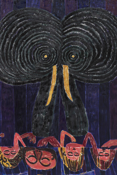 Tal R, Elefanten i rummet (detail), 2026. Courtesy of Millesgården Museum
