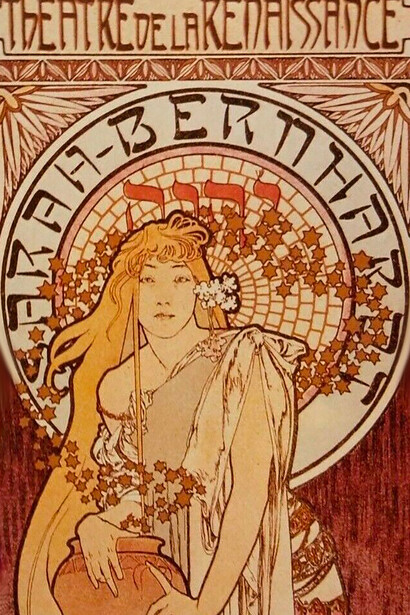 Sarah Bernhardt par Alphose Mucha. Elle donne tant de puissance aux textes de  Racine, Shakespeare, Victor Hugo, Edmond Rostand