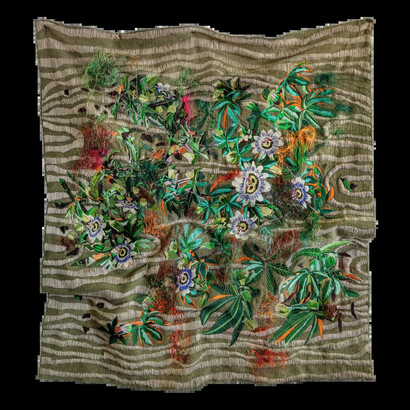 Kimathi Mafafo, Passion flowers I (detail), 2026. Courtesy of Kristin Hjellegjerde Gallery