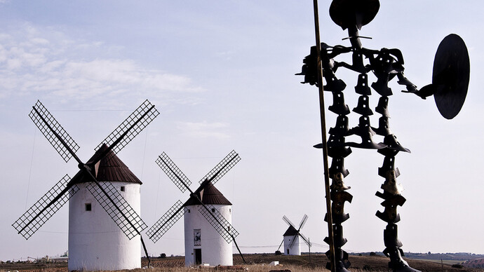 Monumento a Don Quijote en Mota del Cuervo (Cuenca), en Castilla-La Mancha