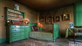 Camera da letto delle stanze della Clausura, Vittoriale, Gardone Riviera, Italia. Credito fotografico: Marco Beck Peccoz