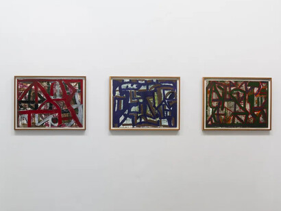 Prabhakar Kolte, Asymmetrical synthesis, exhibition view. Courtesy of Chemould
