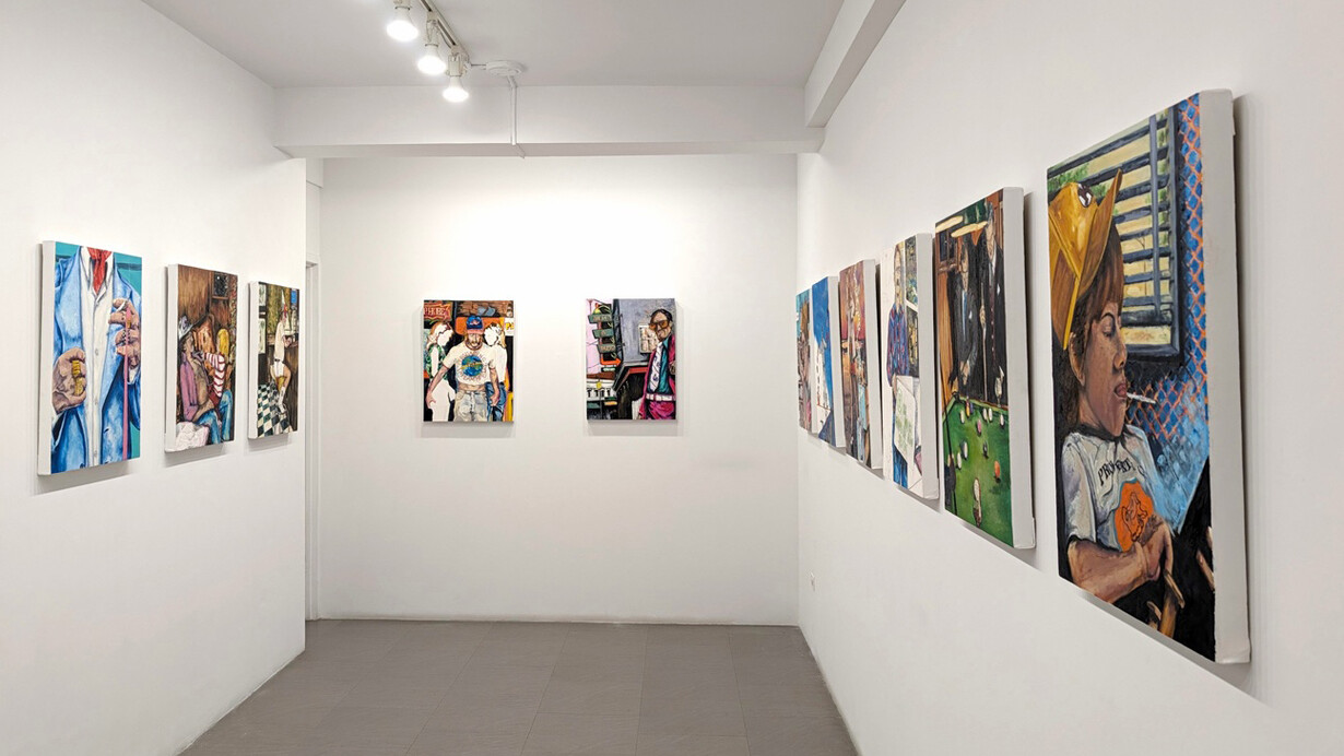 Kevin Blake, Sundowning, exhibition view. Courtesy of Bert Green Fine Art