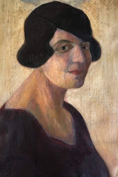 Mario Tozzi, Ritratti di famiglia III, 1920, olio su tela, cm. 47,5x35,5