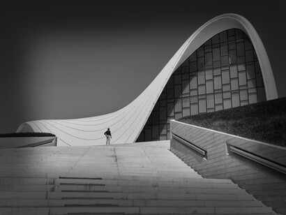 Centro Heydar Aliyev, centro cultural neofuturista construido en la avenida de Heydar Aliyev, en la capital de Azerbaiyán, Bakú