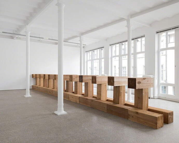 Carl Andre & Enrico Castellani. Courtesy of Gallery Greta Meert