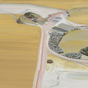 Carol Rhodes, Surface Mine, 2009 - 2011, olio su tavola, cm 50x56.5, Courtesy of the Estate of Carol Rhodes