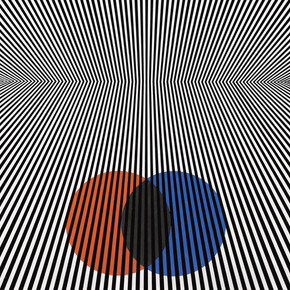 Franco Grignani, Grandangolare, 1965, tecnica mista su cartone Schoeller, 75 x 104 cm, Collezione privata, © Matteo Zarbo