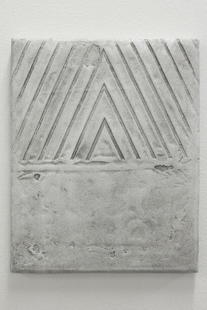 Asger Dybvad Larsen, Paint tray paintings, 2015, mixed media on canvas, 30 x 24