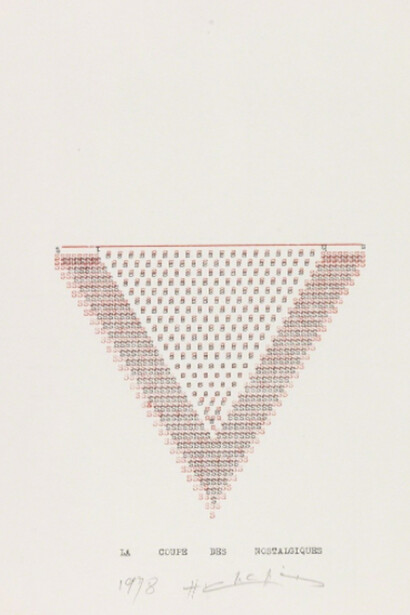 Henri Chopin, La Coupe des Nostalgiques, 1978. Courtesy of Richard Saltoun