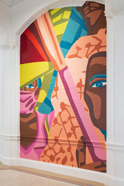 Hedy Tjin, Post/No/Bills #6, exhibition view. Courtesy of Stedelijk Museum