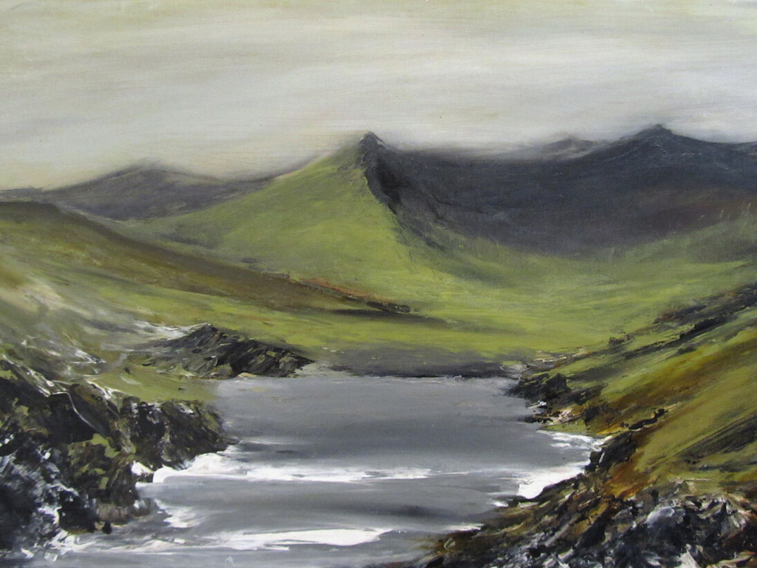 Sarah Evans ‘ Anglesey II’ oil on panel 2015 