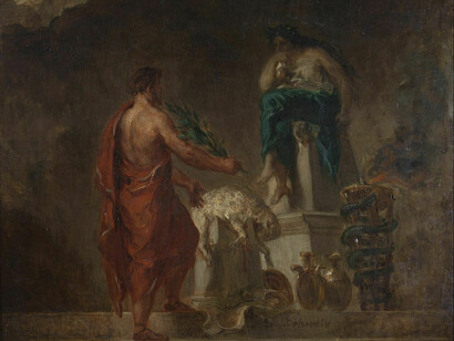 Eugène Delacroix - Lycurgus Consulting the Pythia - Google Art Project