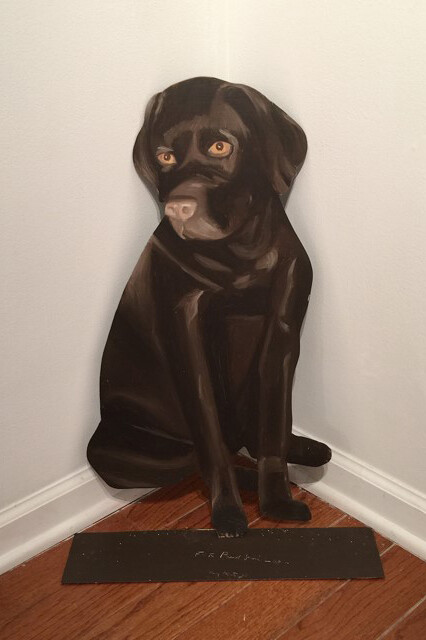 Alex Katz, Eddie, 1987, oil on sheet metal, 26" x 16 1/2" x 4"