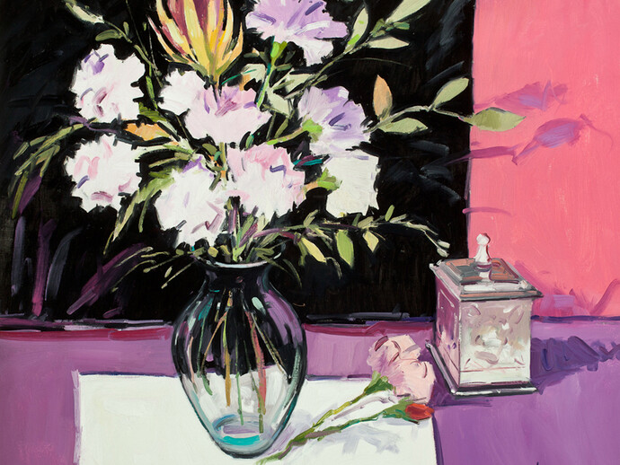 Robert Kelsey, Still Life with Pinks