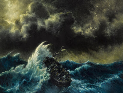 De Grandi, Naufragio, olio su tela, 2014