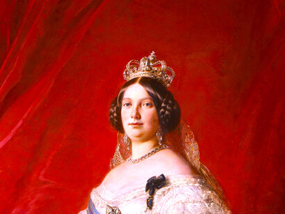 Isabel II: a pesar de su largo reinado, pasó más tiempo en el exilio (entre 1868 y 1904, año de su deceso) que como reina de España (1840-1868), incluso sumando los años de regencia de su madre entre 1833 y 1840