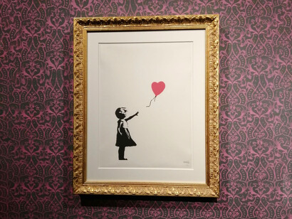 Banksy, Girl with Balloon, Screenprint on paper, 66x50 cm, 2004, Private Collection