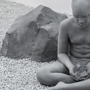 Hans Op de Beeck, Brian, 2018, Polyester, glass, coating, 62 x 58 x 62 cm. Exhibiton view ‘Kids, cabinets, pictures and ponds’ - Galleria Continua/ Les Moulins, May 2018. Courtesy the artist and Galleria Continua, San Gimignano / Beijing / Les Moulins / Habana. Photo by Oak Taylor-Smith