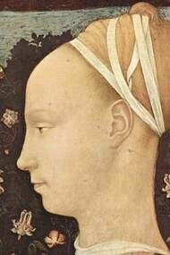 Portrait of a Princess by Pisanello (detail).