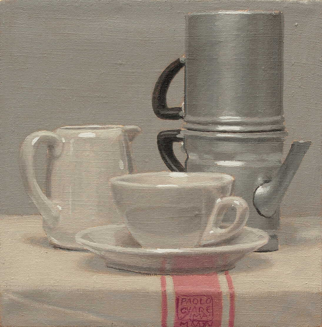 Paolo Quaresima, Napoletana, Olio su tela, 20 x 20 cm, 2015