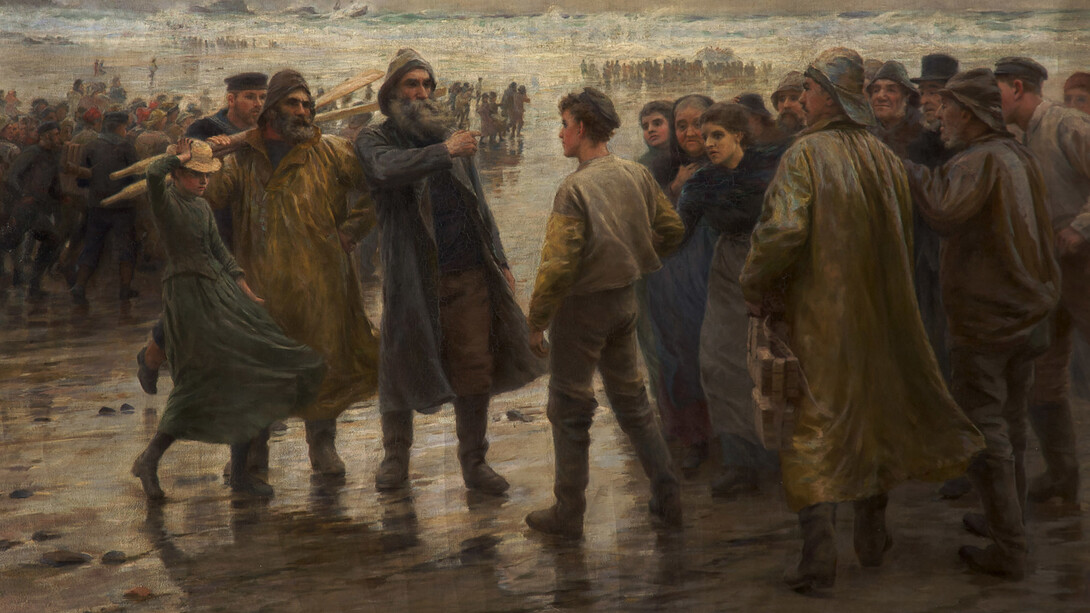 Dorothy Webb Robinson, A Volunteer for the Lifeboat, c.1892, Oil on canvas, 115 x 160 cm, Salford Museum & Art Gallery © Nottingham Castle Museum & Art Gallery | John Hartley, 2015