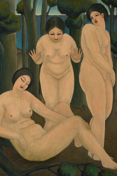 Matsusaburo George Hibi, Three muses (detail), 1930. Courtesy of Columbus Museum of Art