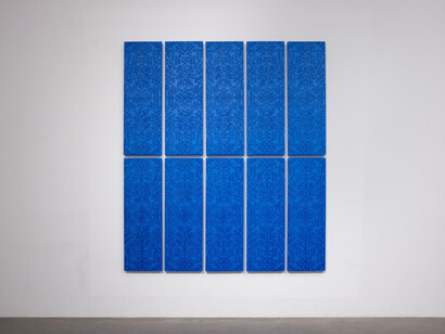 Morteza Darehbaghi, Timeless blossoms, exhibition view. Courtesy of Leila Heller Gallery