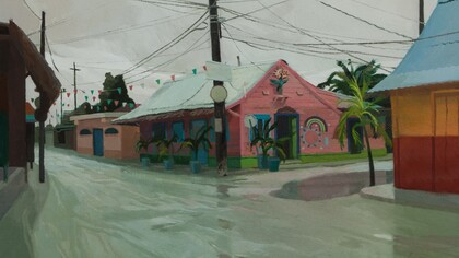 Guillermo Oyagüez. Calles de la isla de Holbox, México