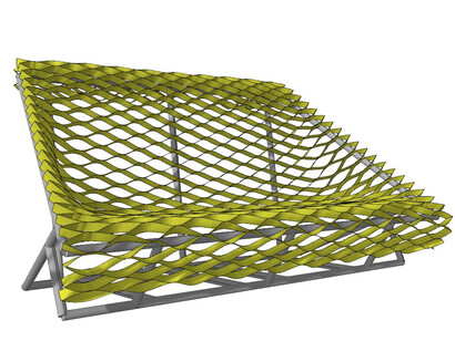 Variant Office, Computer drawing of chair for site-specific outdoor installation at Horatio Junior, 2015
